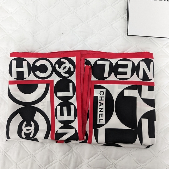 CHANEL Silk Square Scarf - Picture 4 of 6